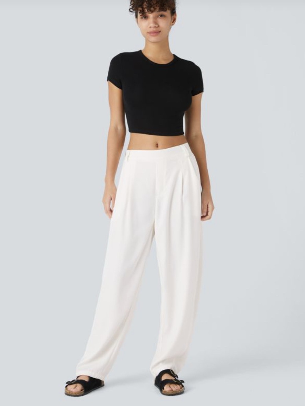 HALARA barrel Leg High-Rise Trouser S tall ST Clean
